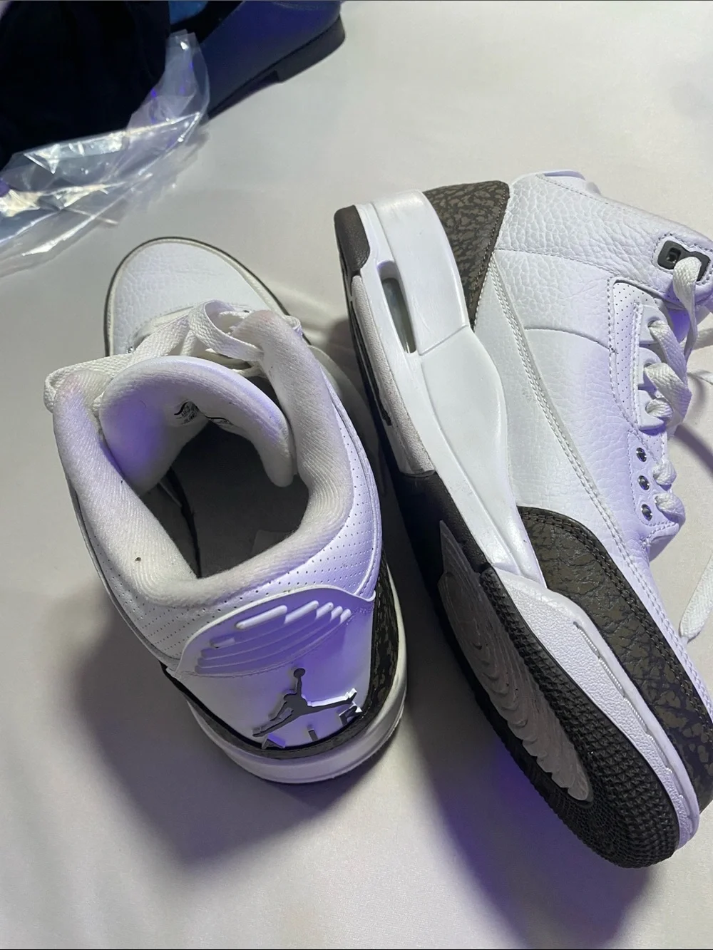 White Kids Basketball Sneakers with Black Accents - Iconic Jump Logo